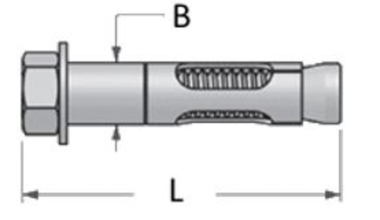 flush head sleeve anchor diagram